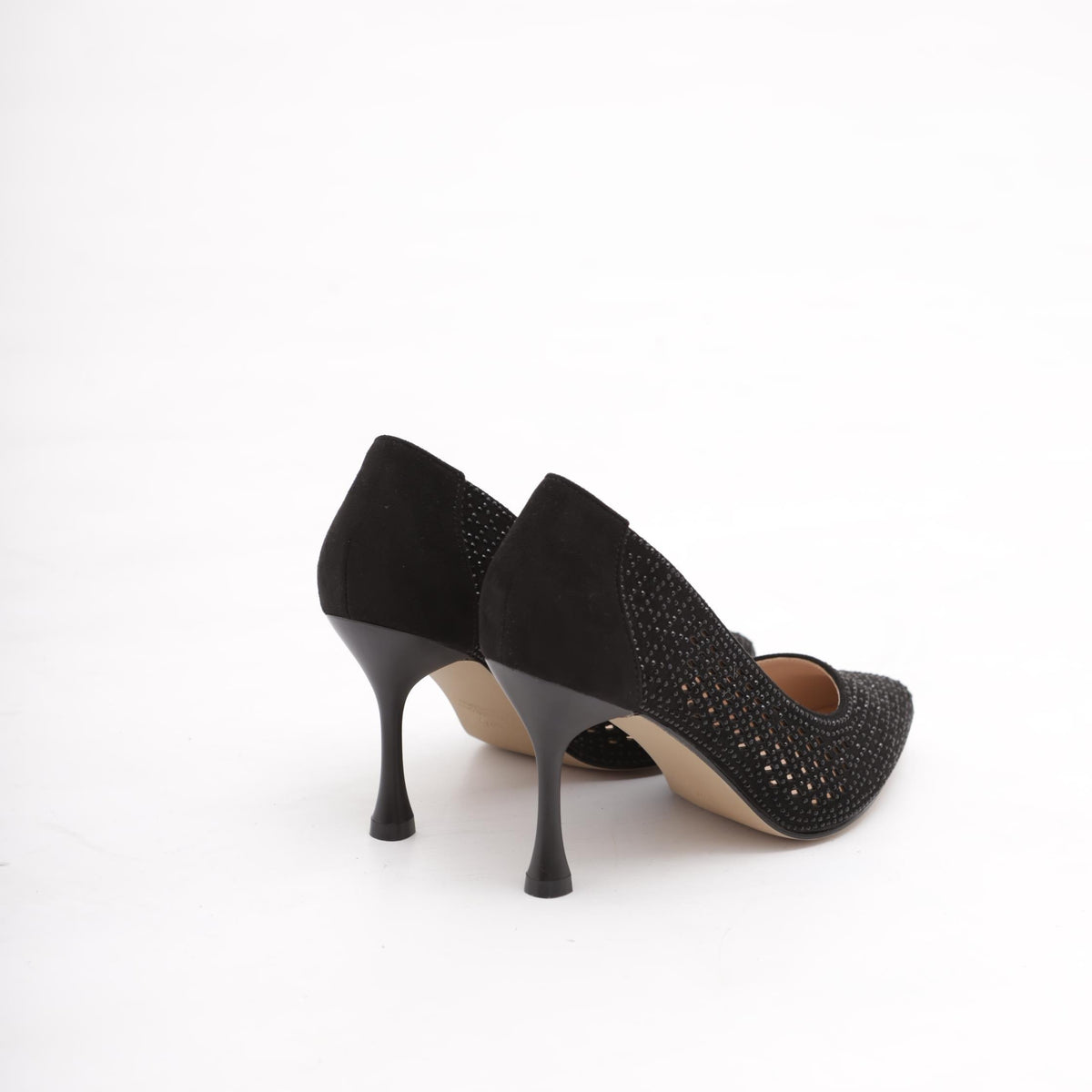 DECOLLETE' FORATA STRASS NERO 
