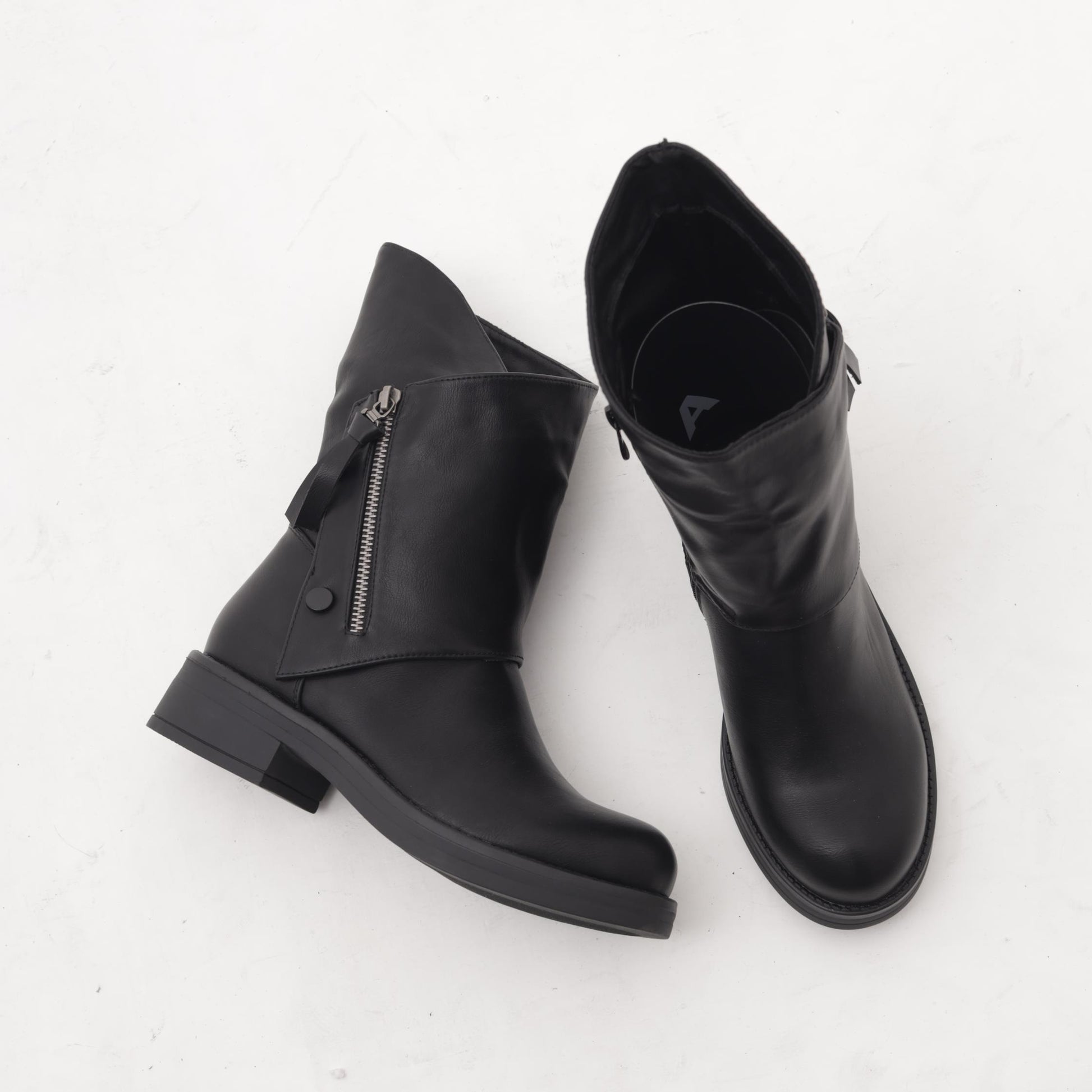 BIKER ASIMMETRICI ZIP NERO 