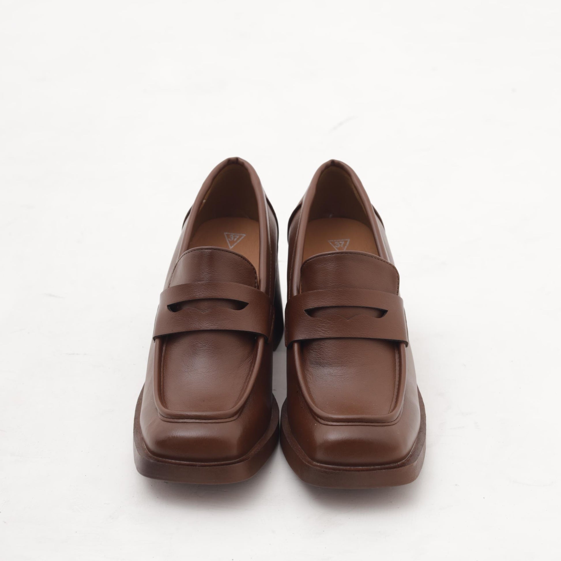 MOCASSINO QUADRATO TACCO MARRONE MP622PUMR CHOCOLA