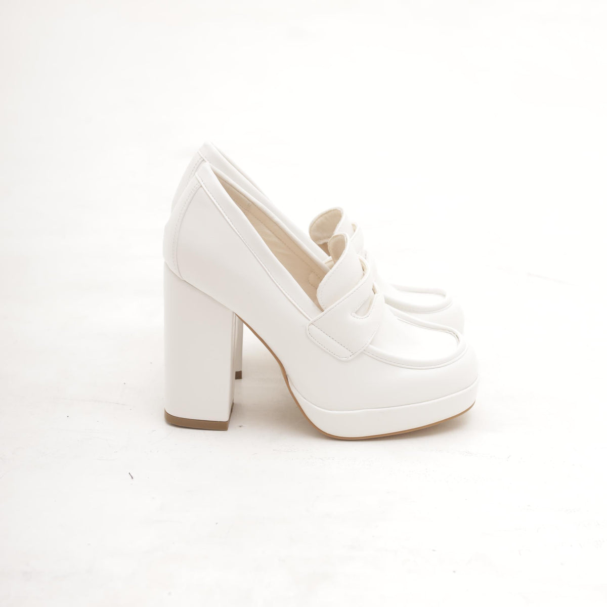 MOCASSINO TACCO ALTO BIANCO 