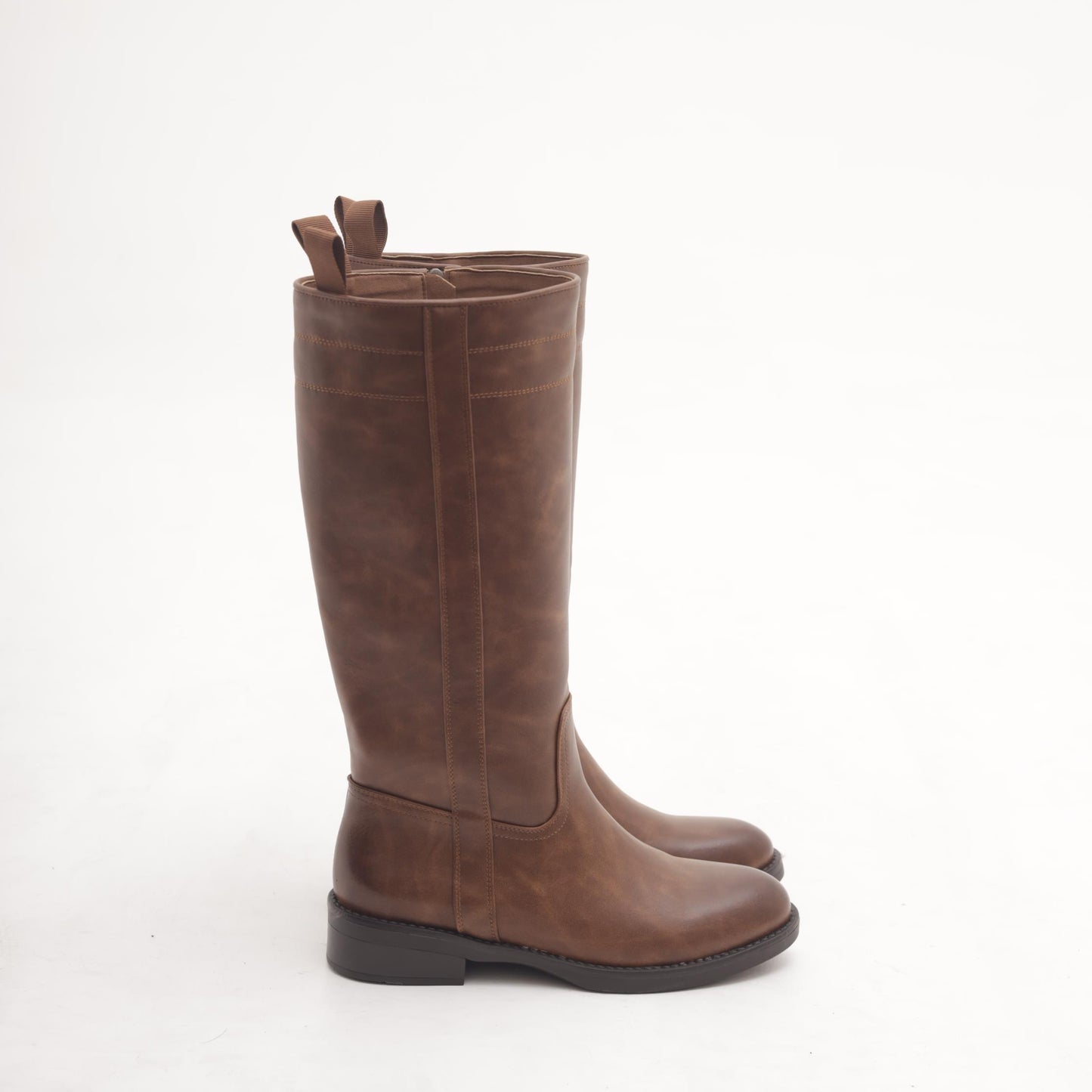 STIVALE ALTO BACCHETTE E ZIP CUOIO MP2753-1PUCU CHOCOLA