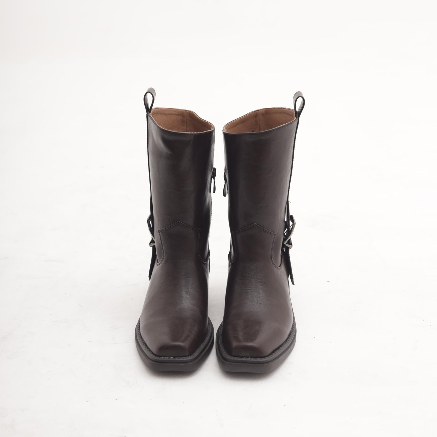 STIVALETTO TEXANO FIBBIA TESTA DI MORO MP2741-1PUTM CHOCOLA