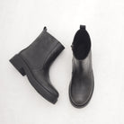 STIVALETTO BIKER BASSO LISCIO GESSO 