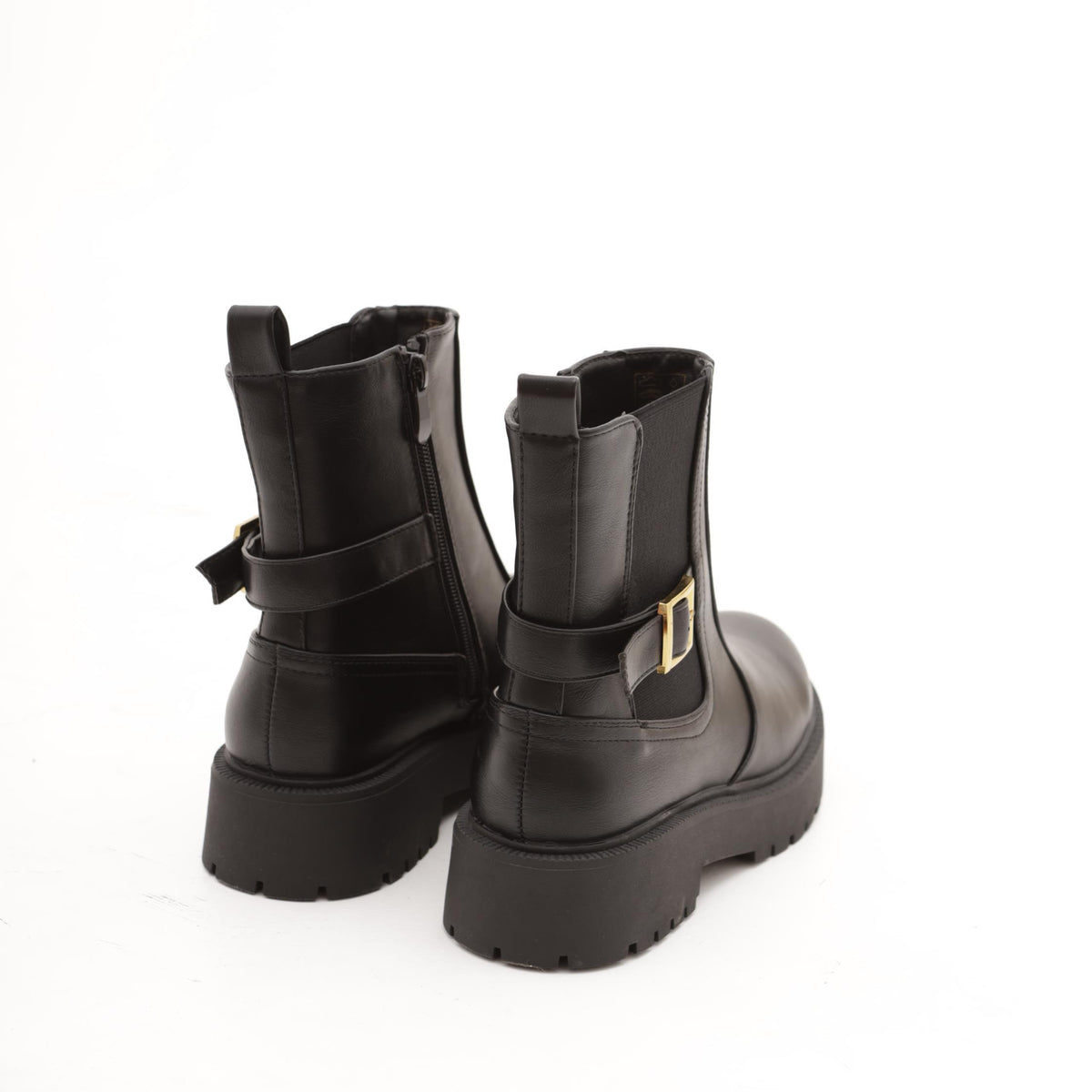STIVALETTO ELASTICI BASSO FIBBIA NERO 