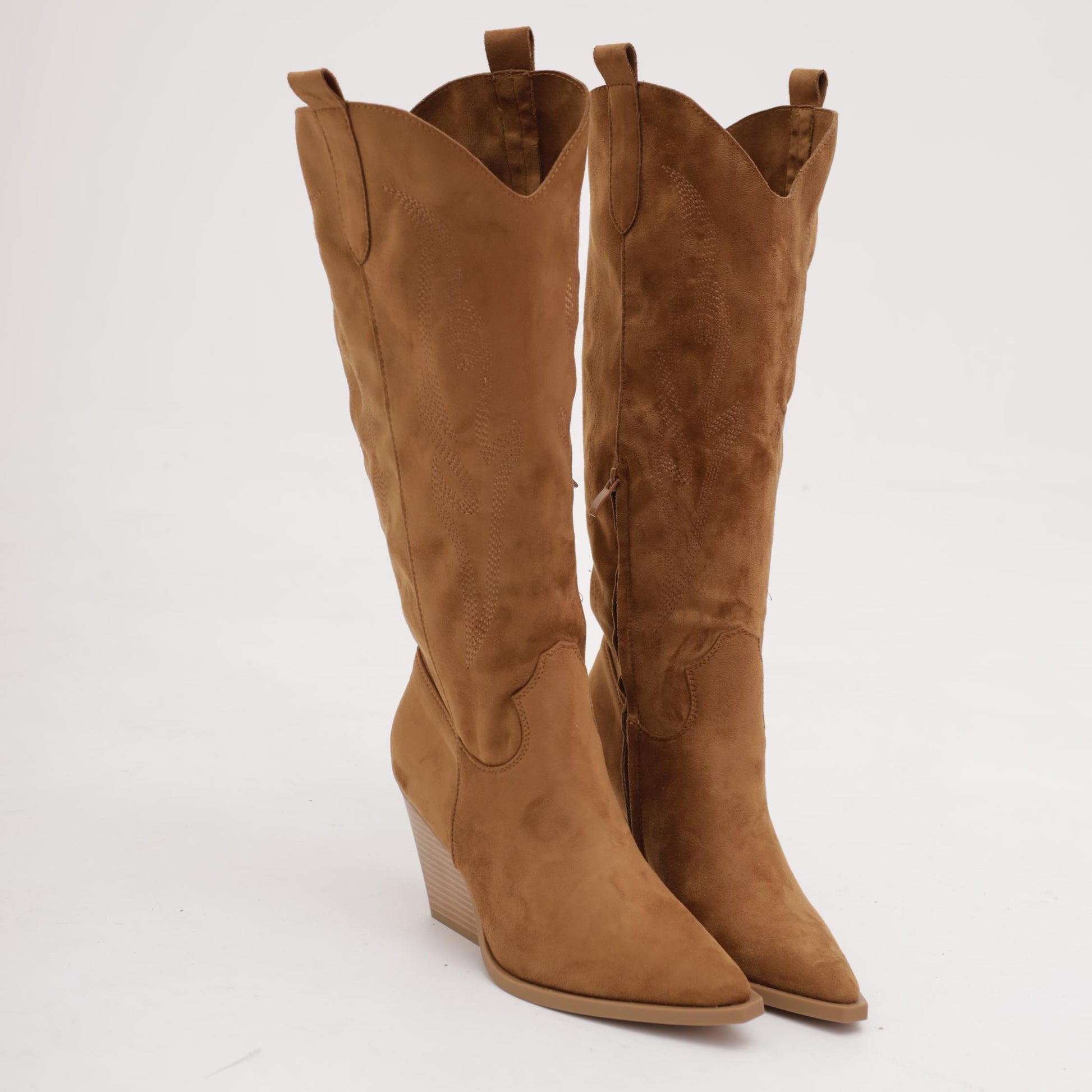 TEXANO ALTO RICAMATO CUOIO<BR/> 