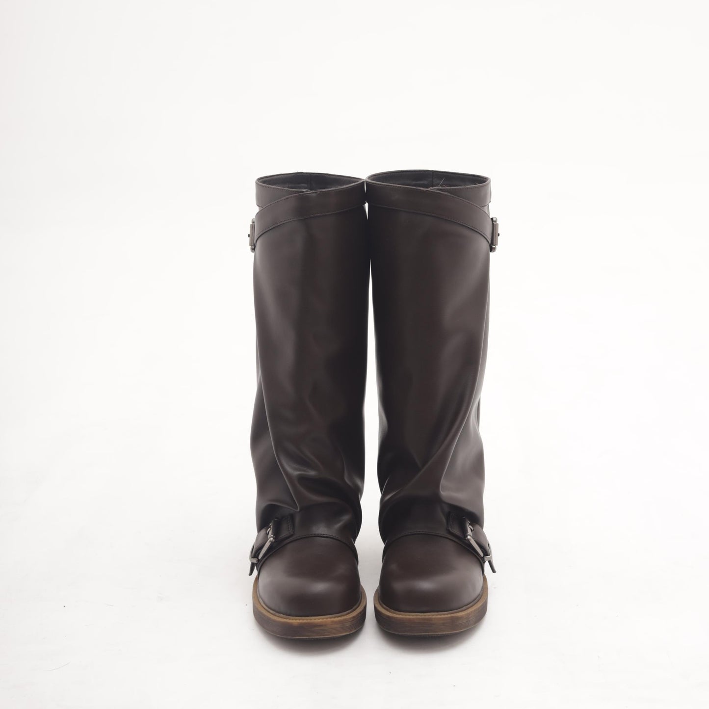 STIVALE OVERSIZE FIBBIE TESTA DI MORO 
