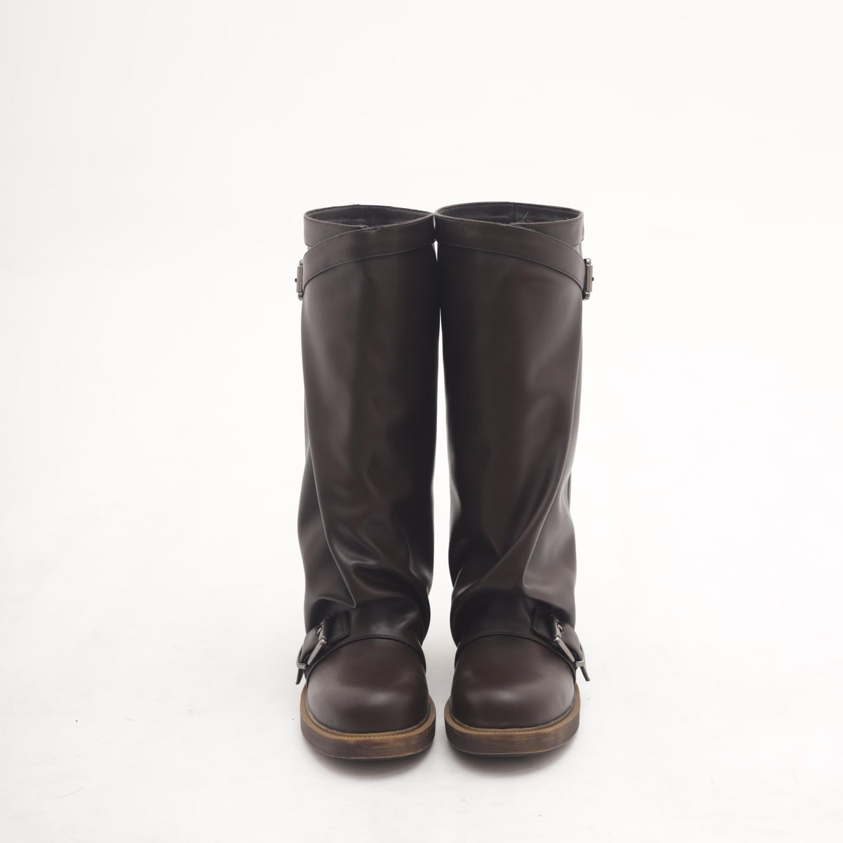 STIVALE OVERSIZE FIBBIE TESTA DI MORO 