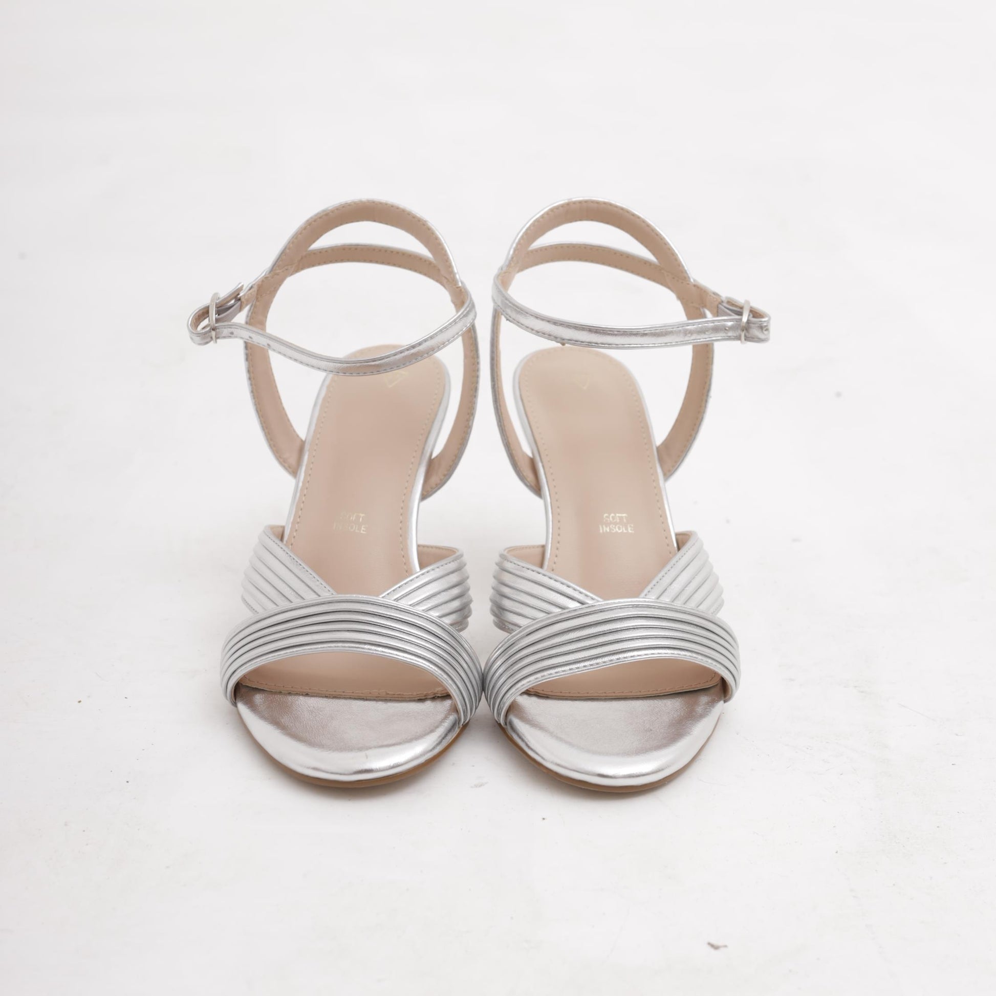 SANDALO V RIGATO ARGENTO 