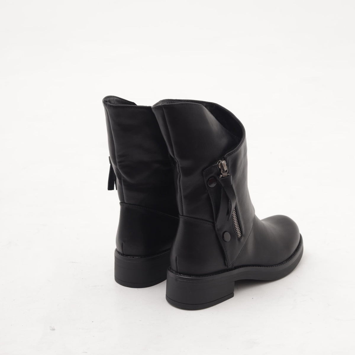 BIKER ASIMMETRICI ZIP NERO 