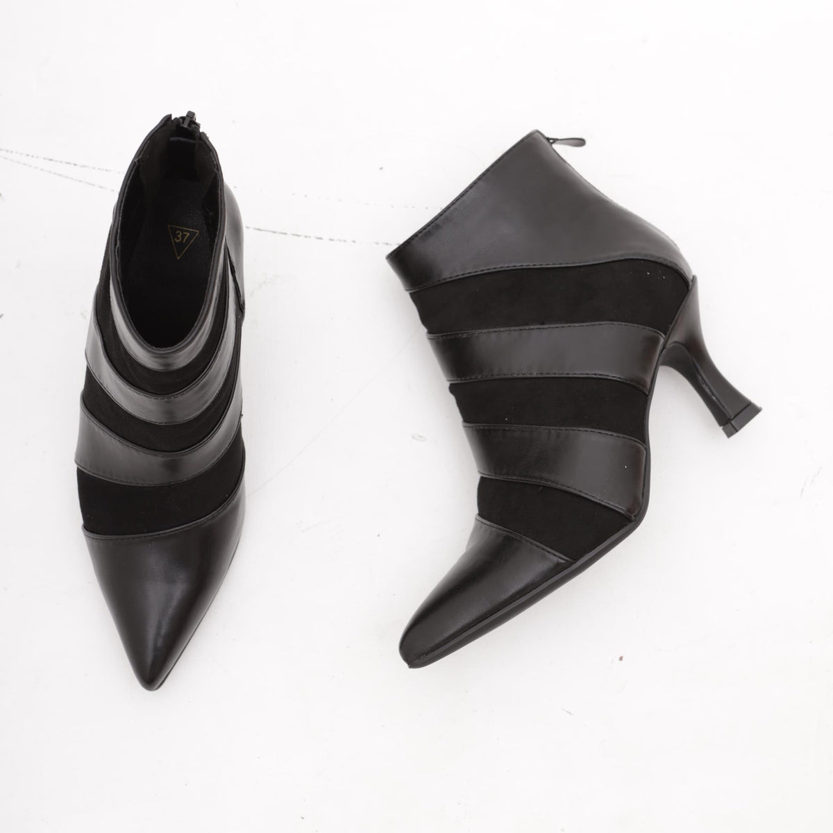 TRONCHETTO BASSO STRIPES NERO 
