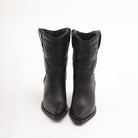 STIVALETTO TEXANO RICAMO STARS NERO 