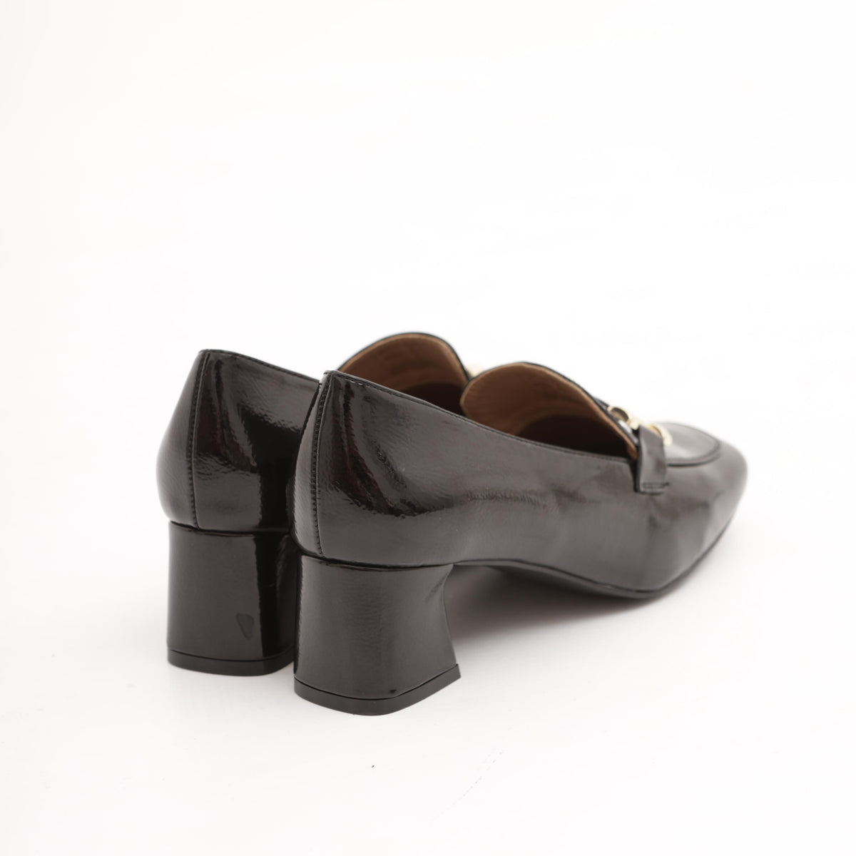 MOCASSINO TACCO MORSETTO GOLD NERO 