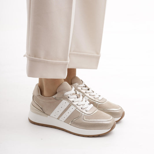 SNEAKERS RUNNING ALTA PLATINO<BR/> 