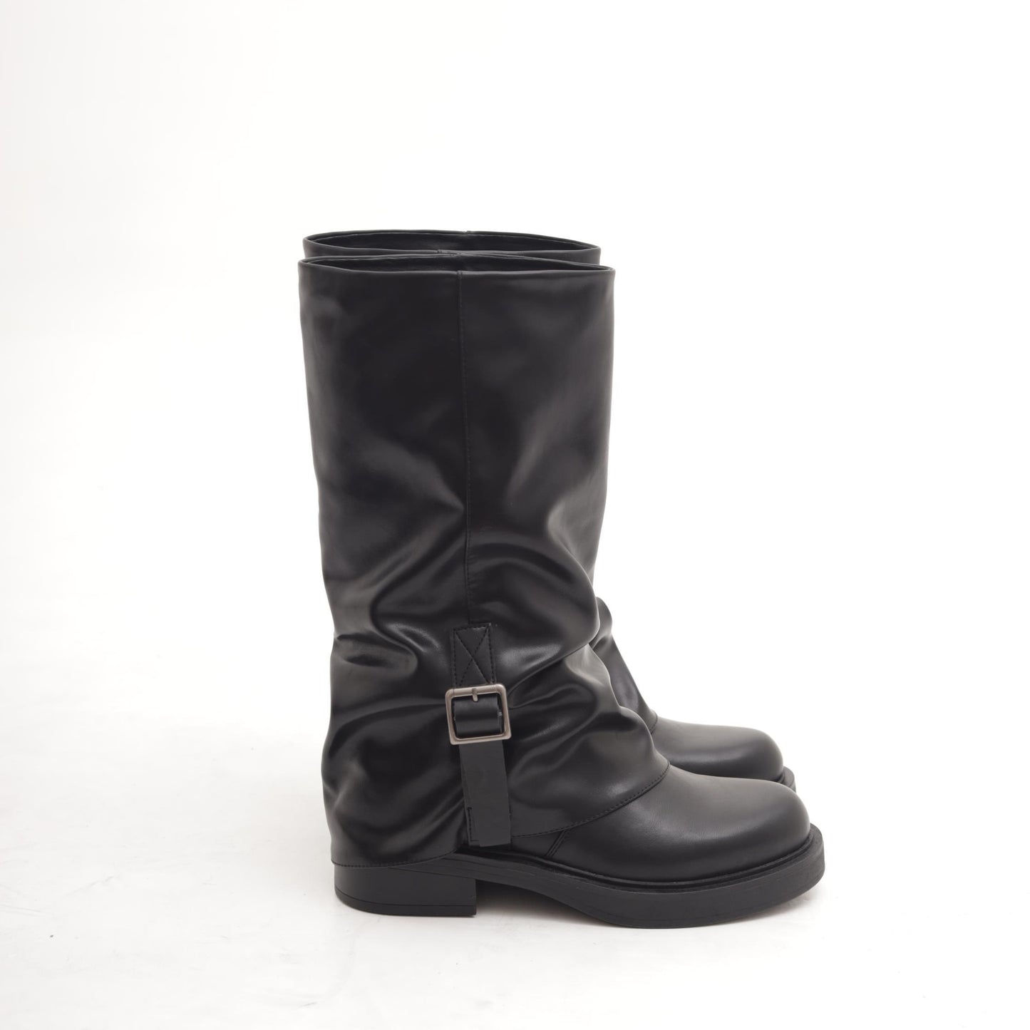 STIVALE RISVOLTATO CINTURINO VERTICALE NERO MP2744-6PUNE CHOCOLA