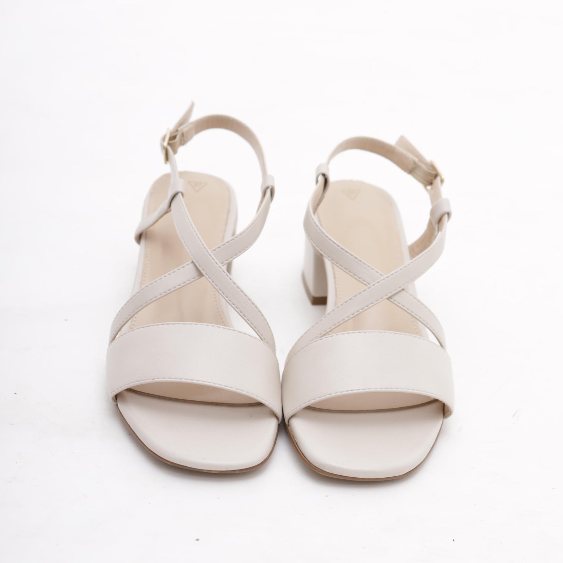 SANDALO FASCIA E INCROCIO PANNA 