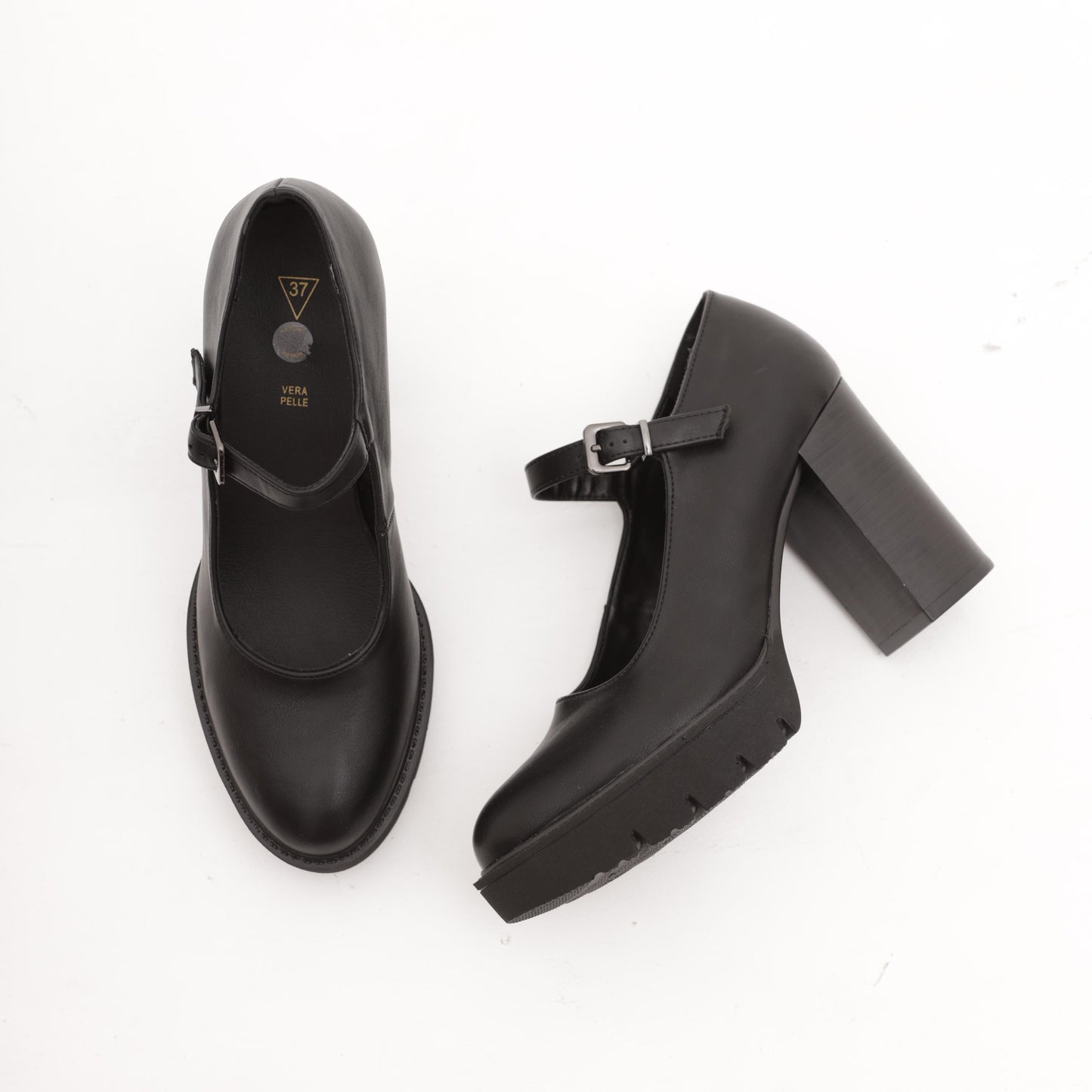 MARY JANE PLATEAU NERO MP70013-1PUNERO CHOCOLA