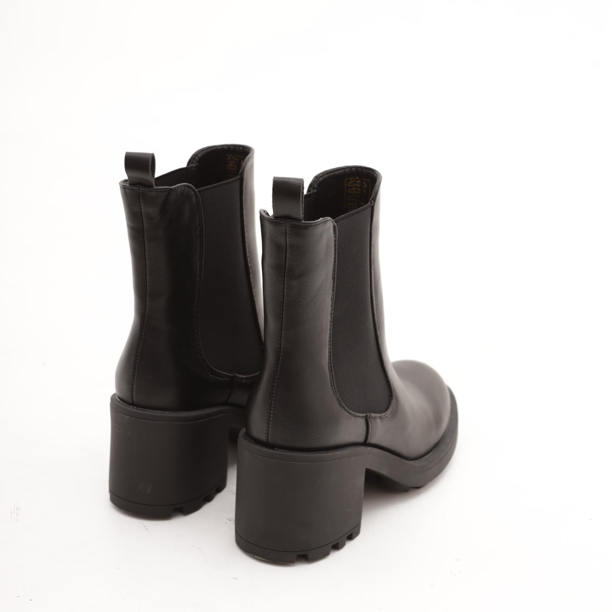 STIVALETTO ELASTICI TACCO NERO 
