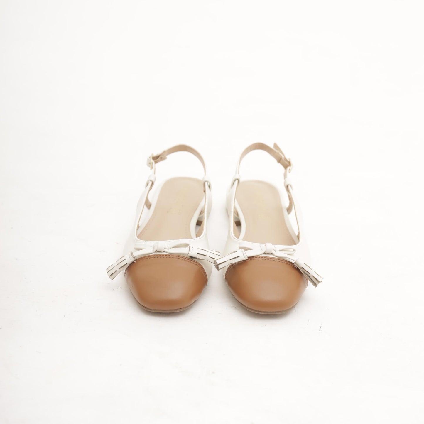 SLINGBACK FLAT PUNTALE CUOIO 