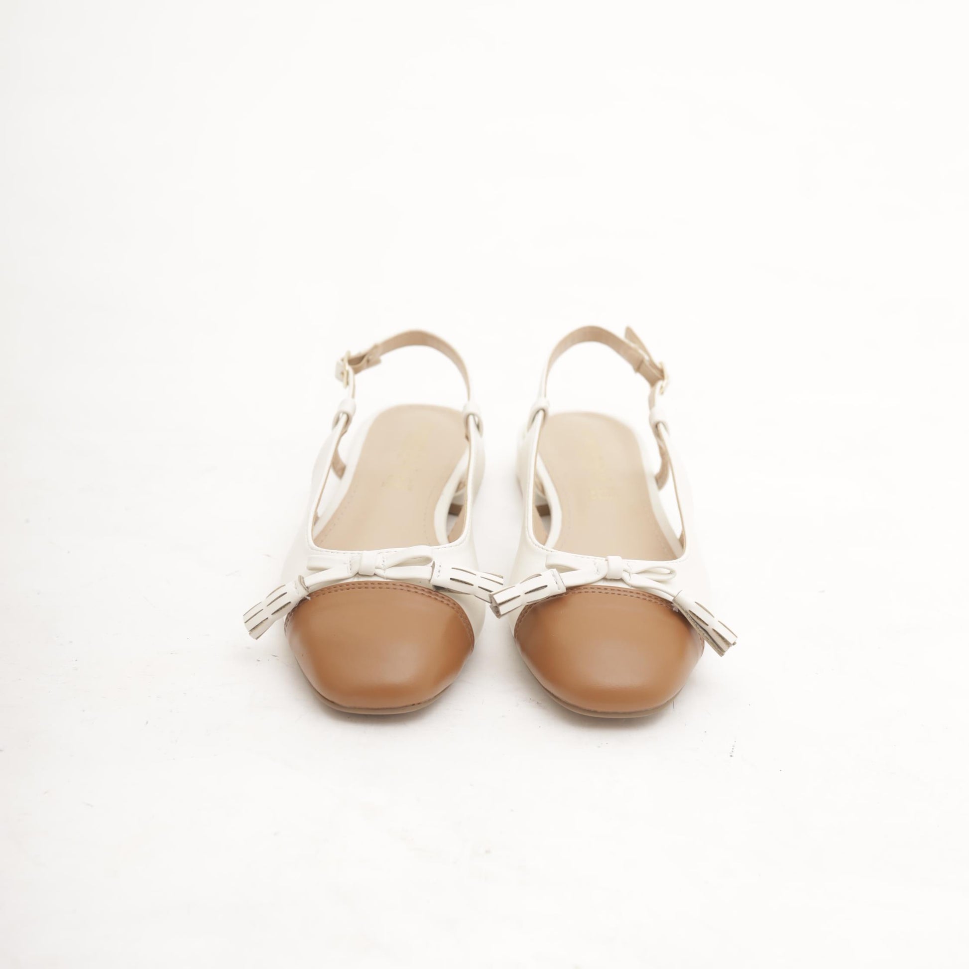 SLINGBACK FLAT PUNTALE CUOIO 