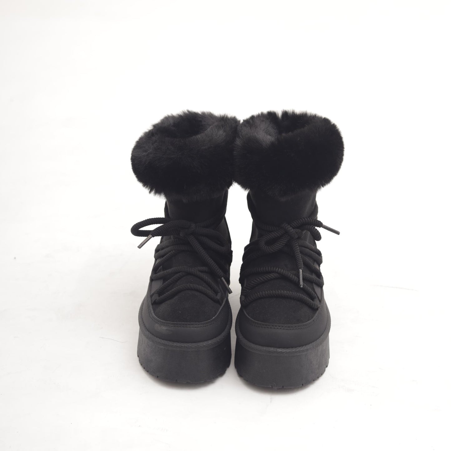 STIVALETTO MAMMUT LACCI NERO 