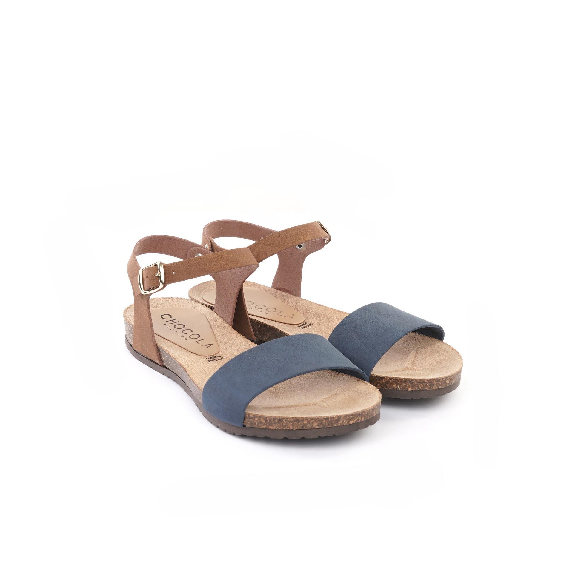 SANDALO BIO FLAT FASCIA BLU<BR/> 