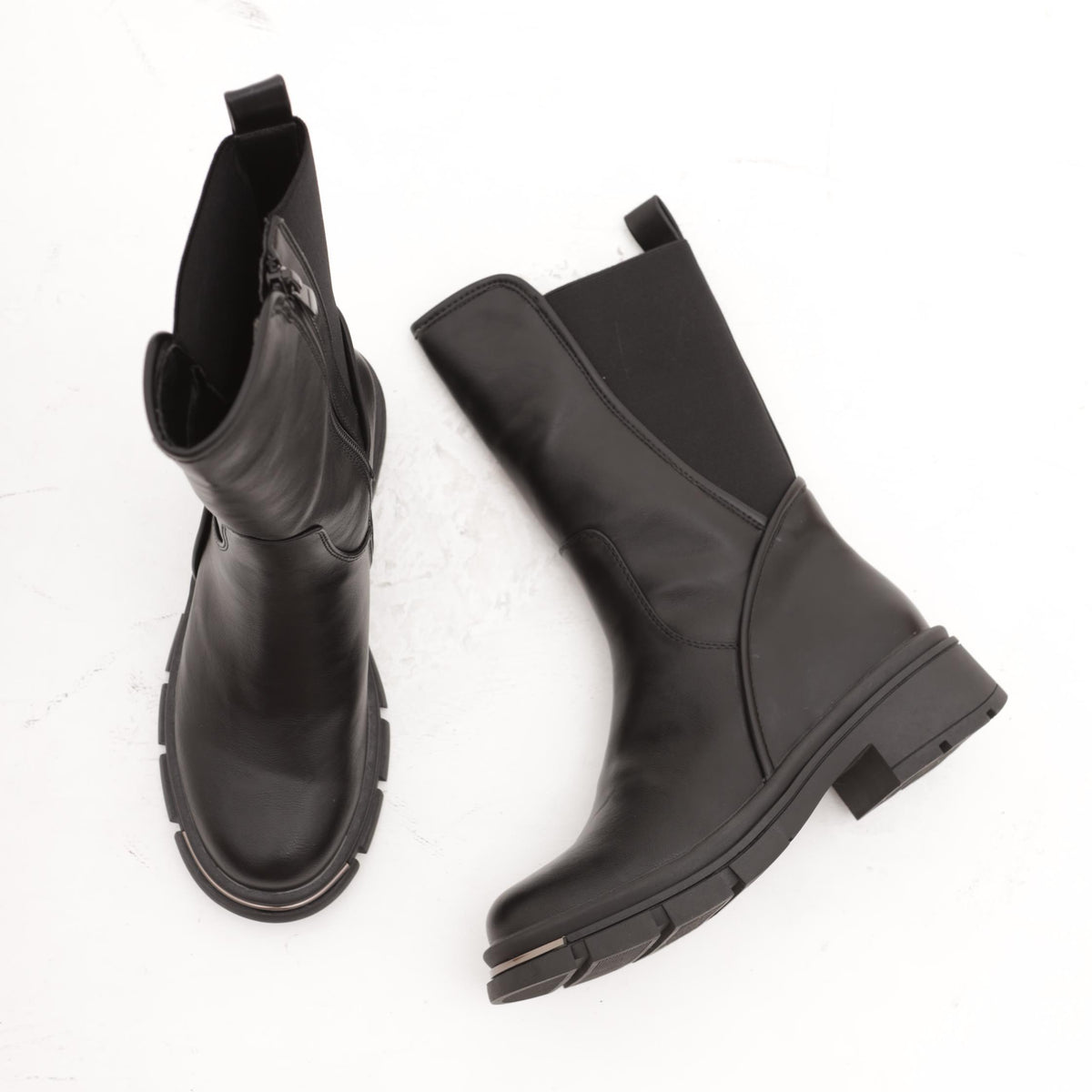 STIVALETTO GAMBALE ELASTICO NERO 