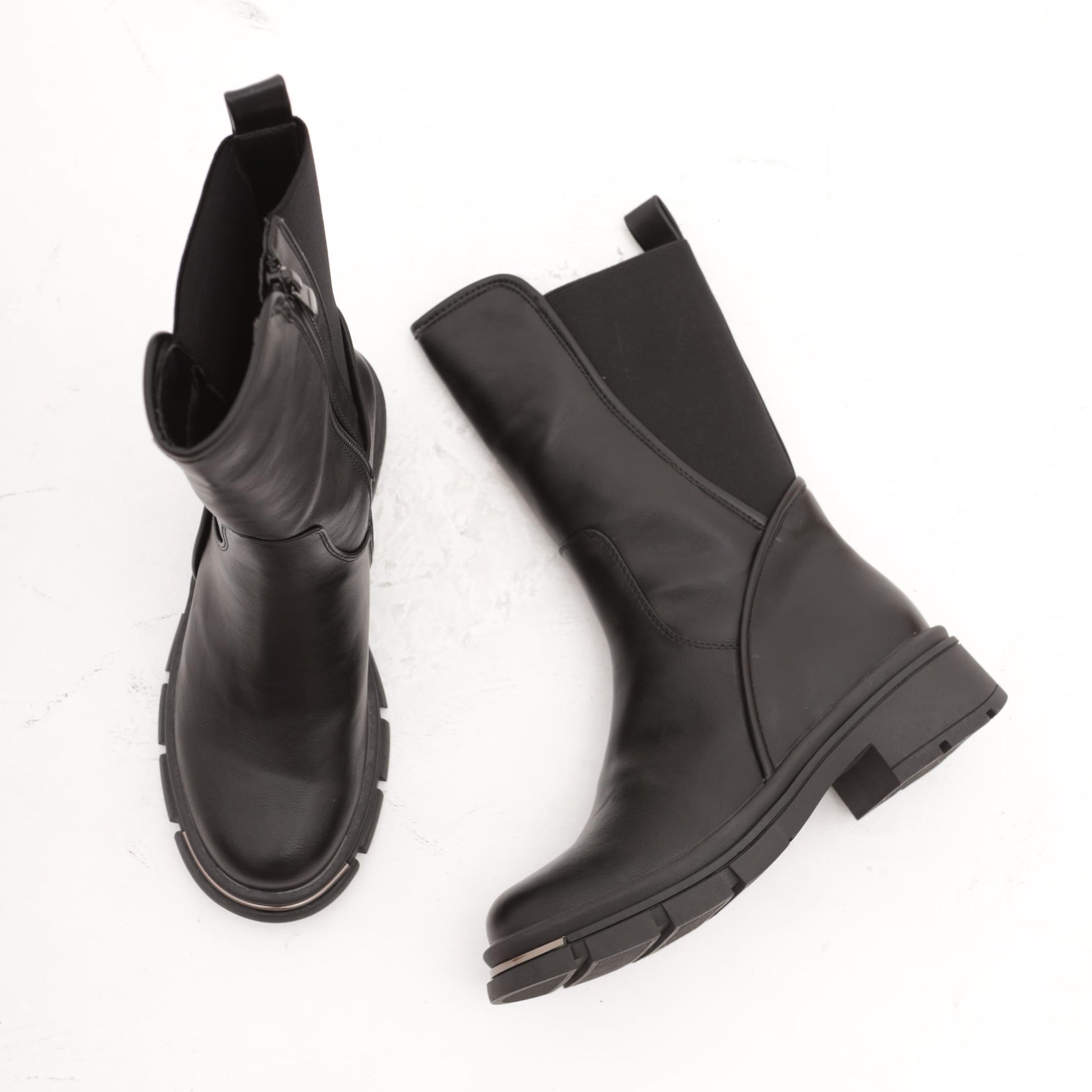 STIVALETTO GAMBALE ELASTICO NERO 