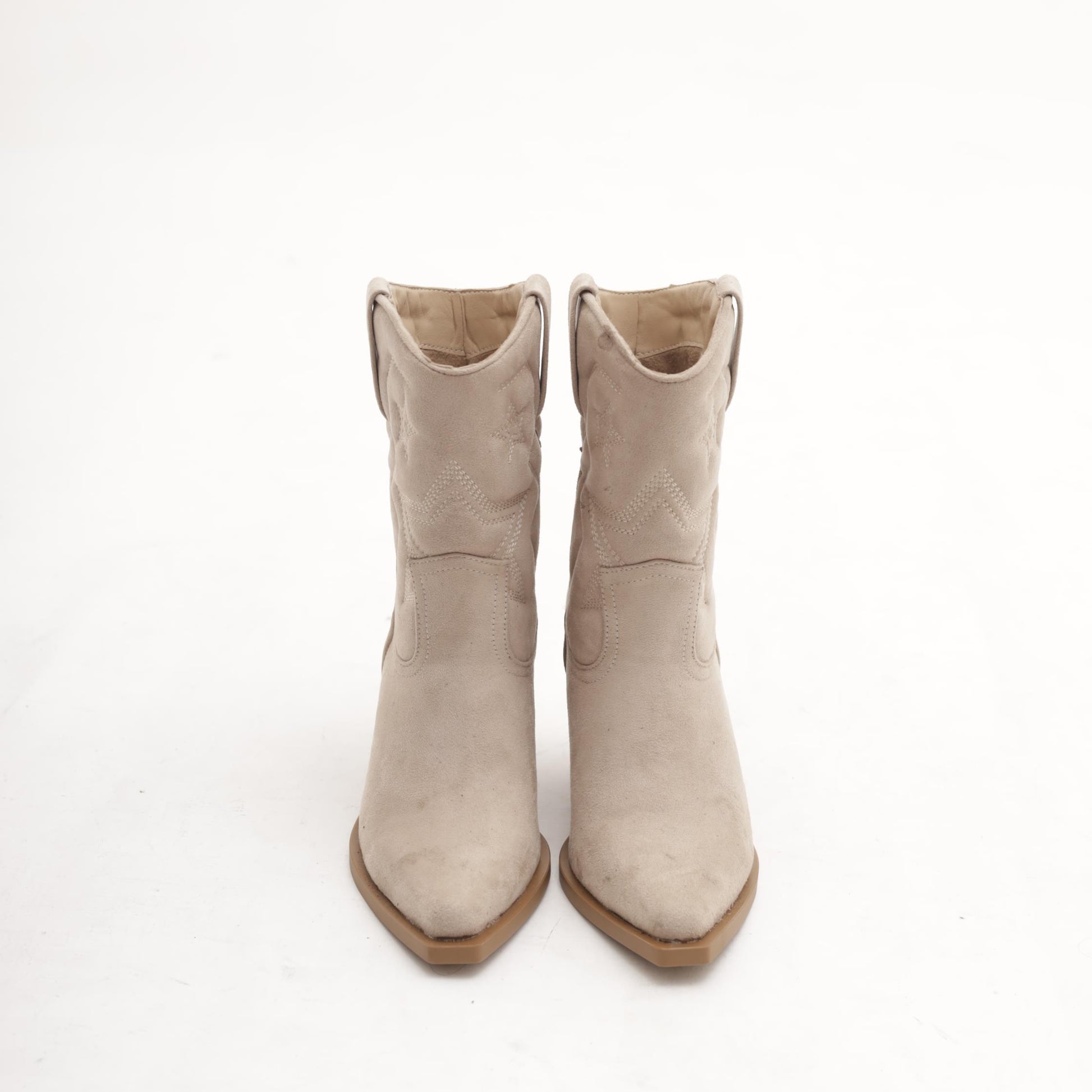 STIVALETTO TEXANO RICAMO STARS TORTORA 