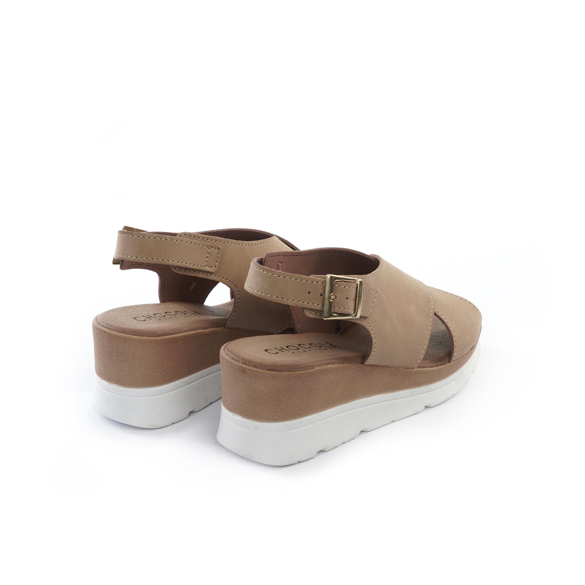 SANDALO ZEPPA INCROCIATO BEIGE<BR/> 