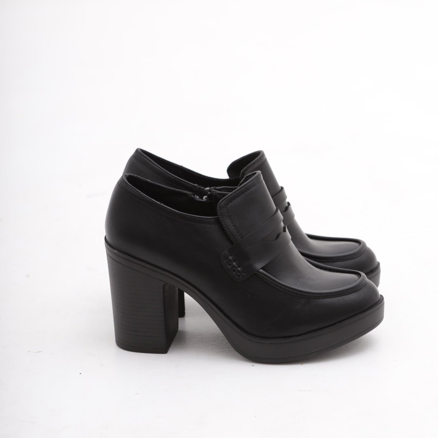 TRONCHETTO MOCASSINO TACCO NERO MP354-13PUNERO CHOCOLA