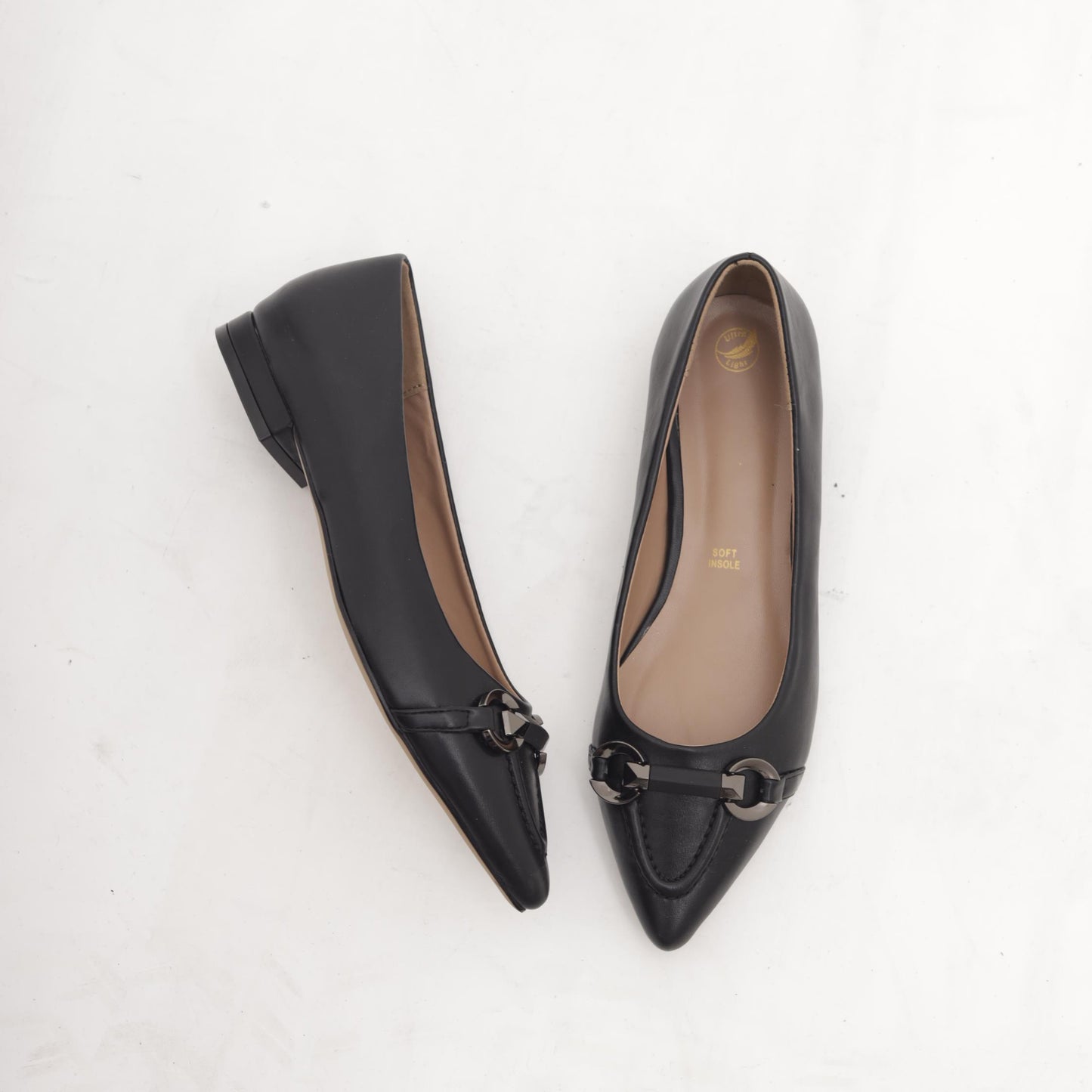 DECOLLETE FLAT MORSETTO NERO 