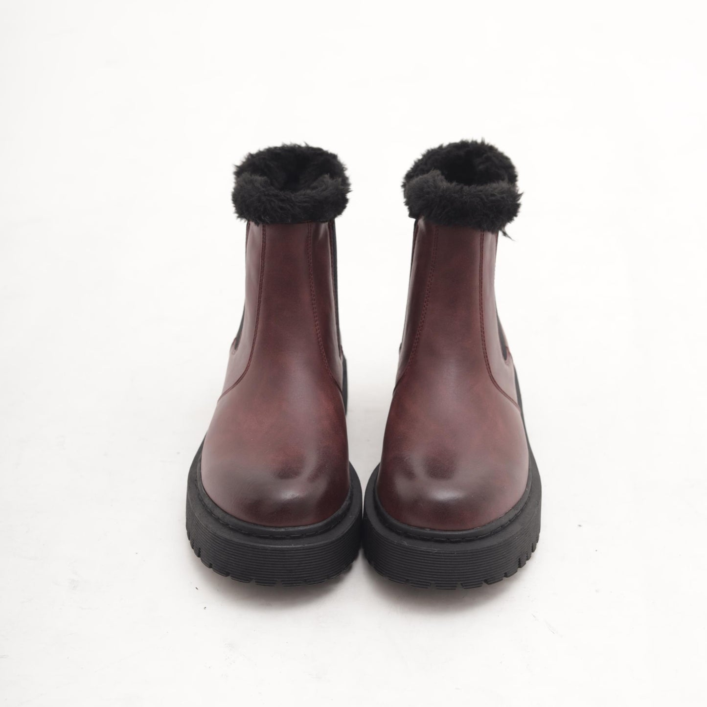 STIVALETTO CHELSEA BASSO FUR BORDEAUX 