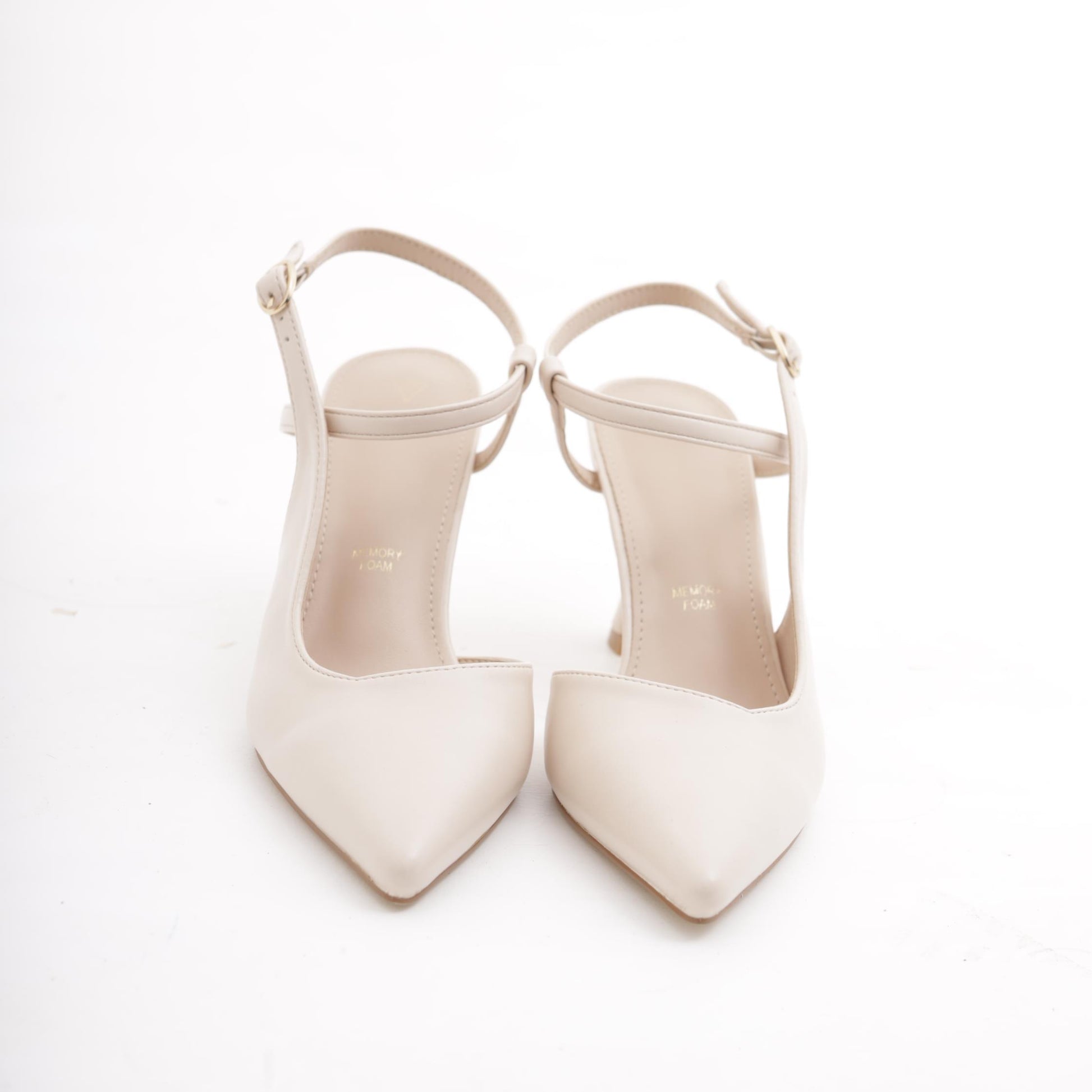 SLINGBACK CROSS NUDE 