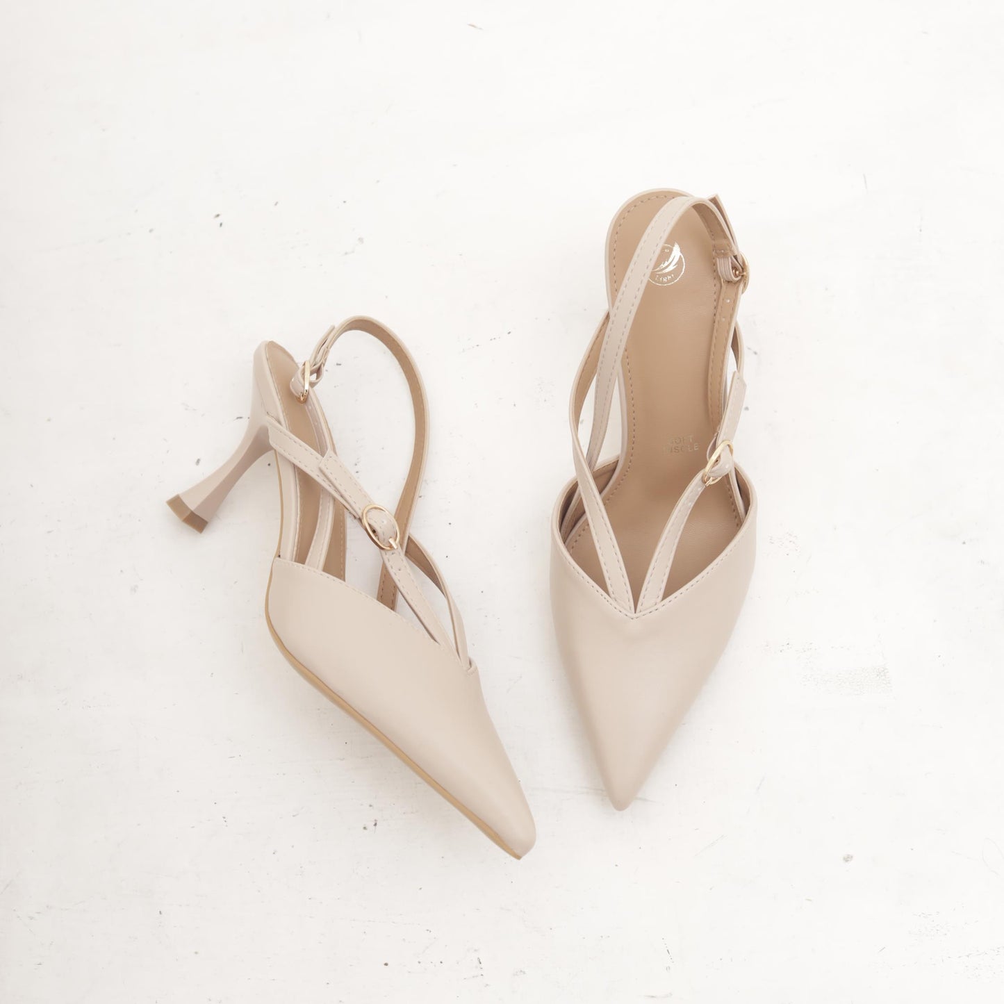 SLINGBACK V NUDE 