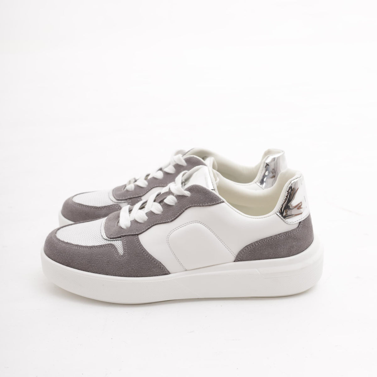 SNEAKERS LOW BIANCO/GRIGIO<BR/> 