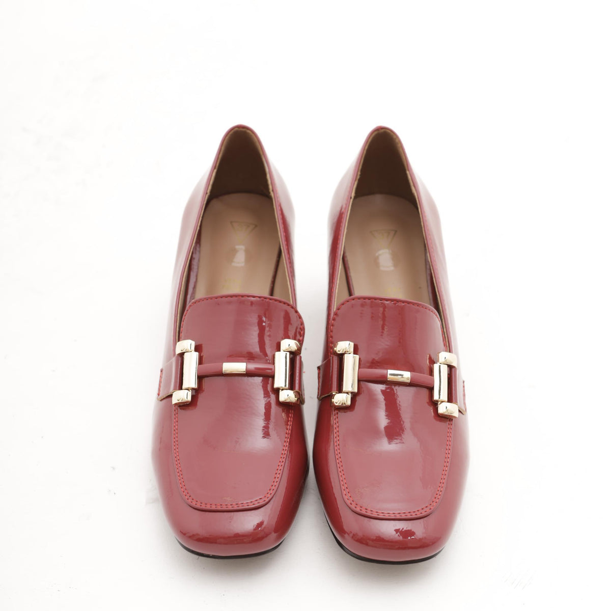 MOCASSINO TACCO MORSETTO GOLD BORDEAUX 
