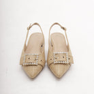 SLINGBACK CANVAS CON FIBBIA NATURALE 