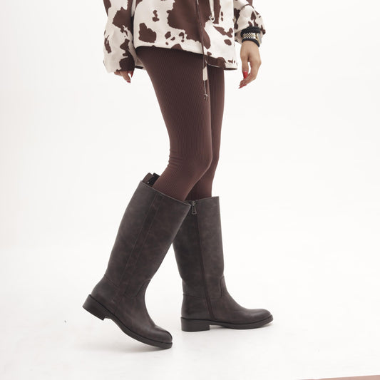 STIVALE ALTO BACCHETTE E ZIP TESTA DI MORO MP2753-1PUTESTA DI MORO CHOCOLA