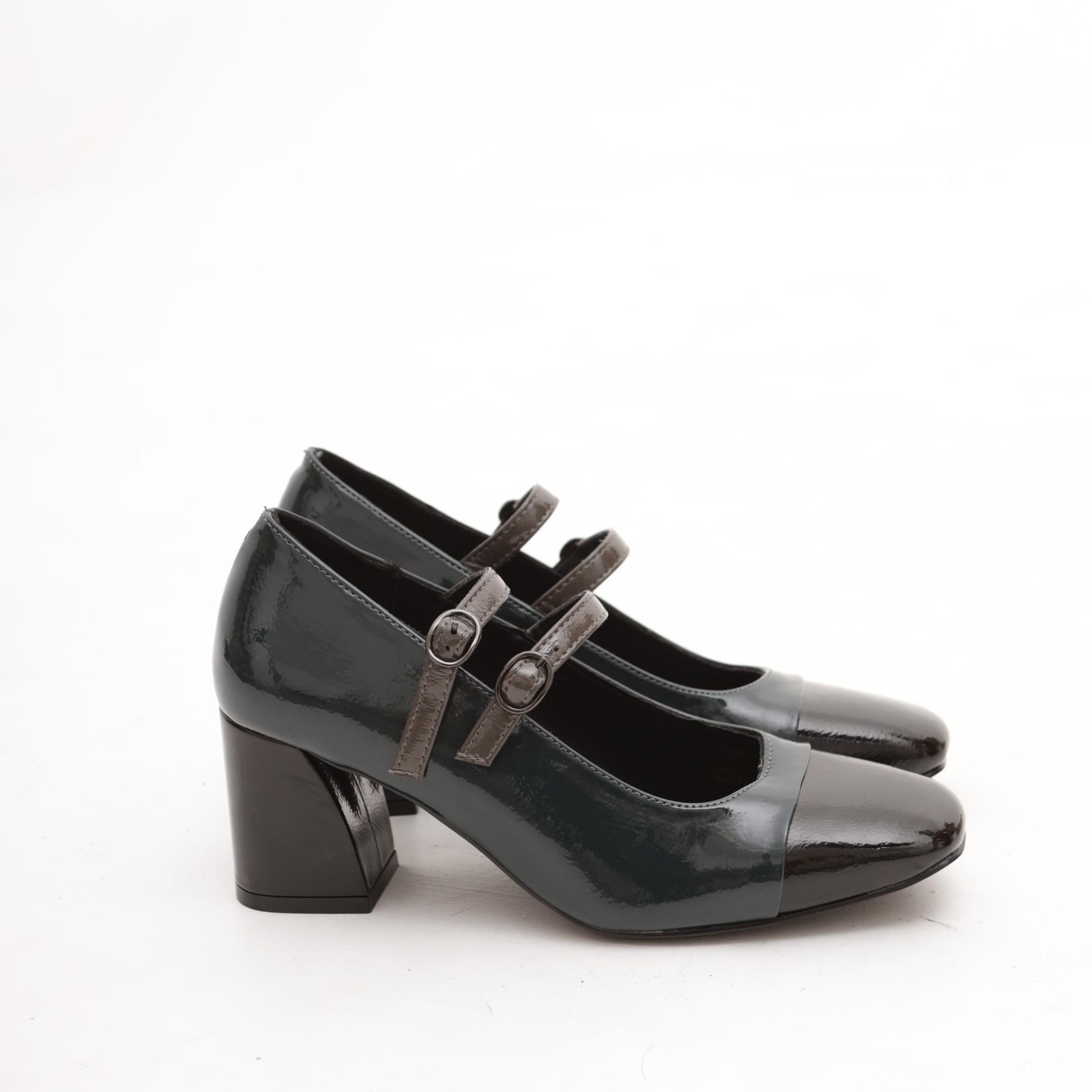 MARY JANE BICOLORE 2 CINTURINI VERDE 