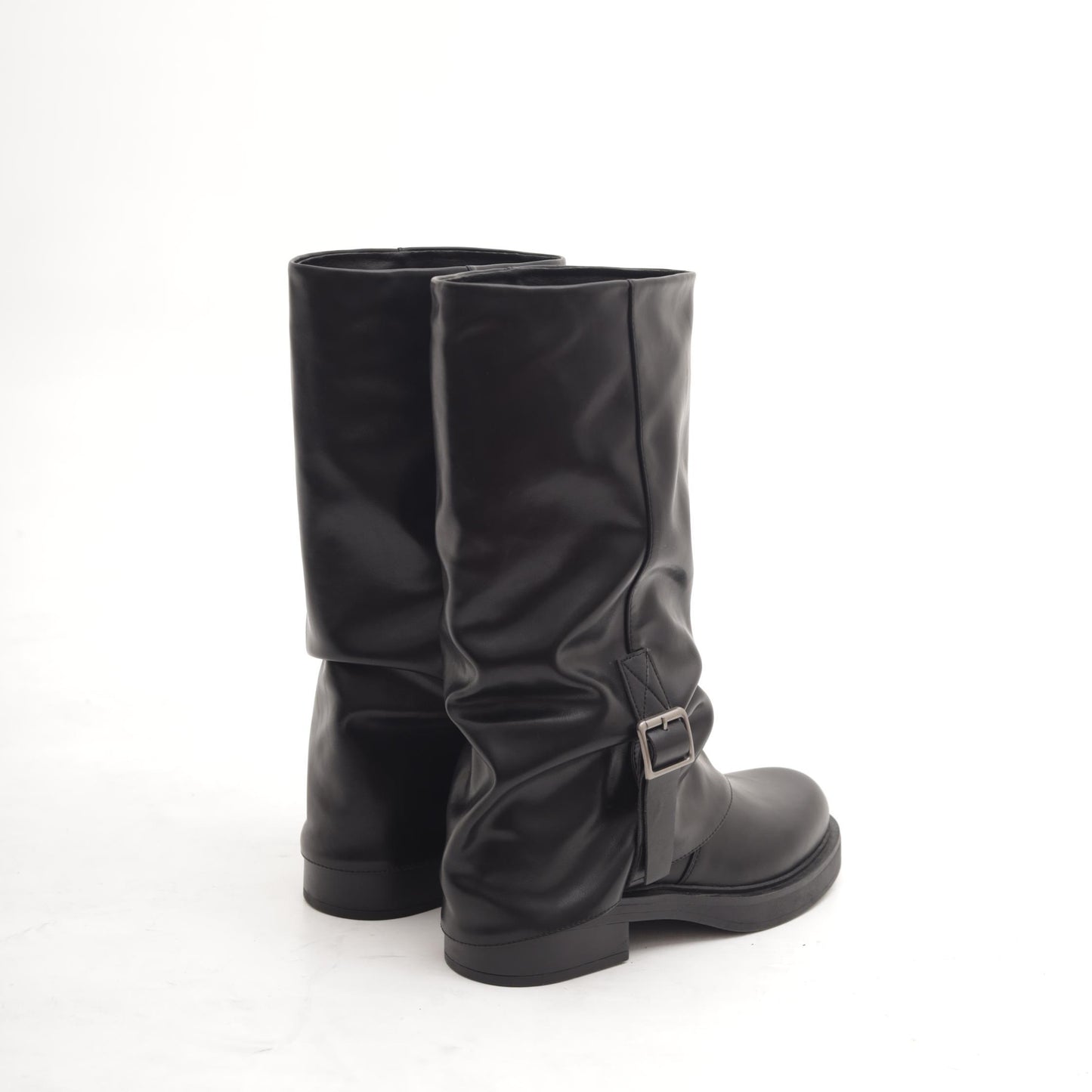 STIVALE RISVOLTATO CINTURINO VERTICALE NERO MP2744-6PUNE CHOCOLA