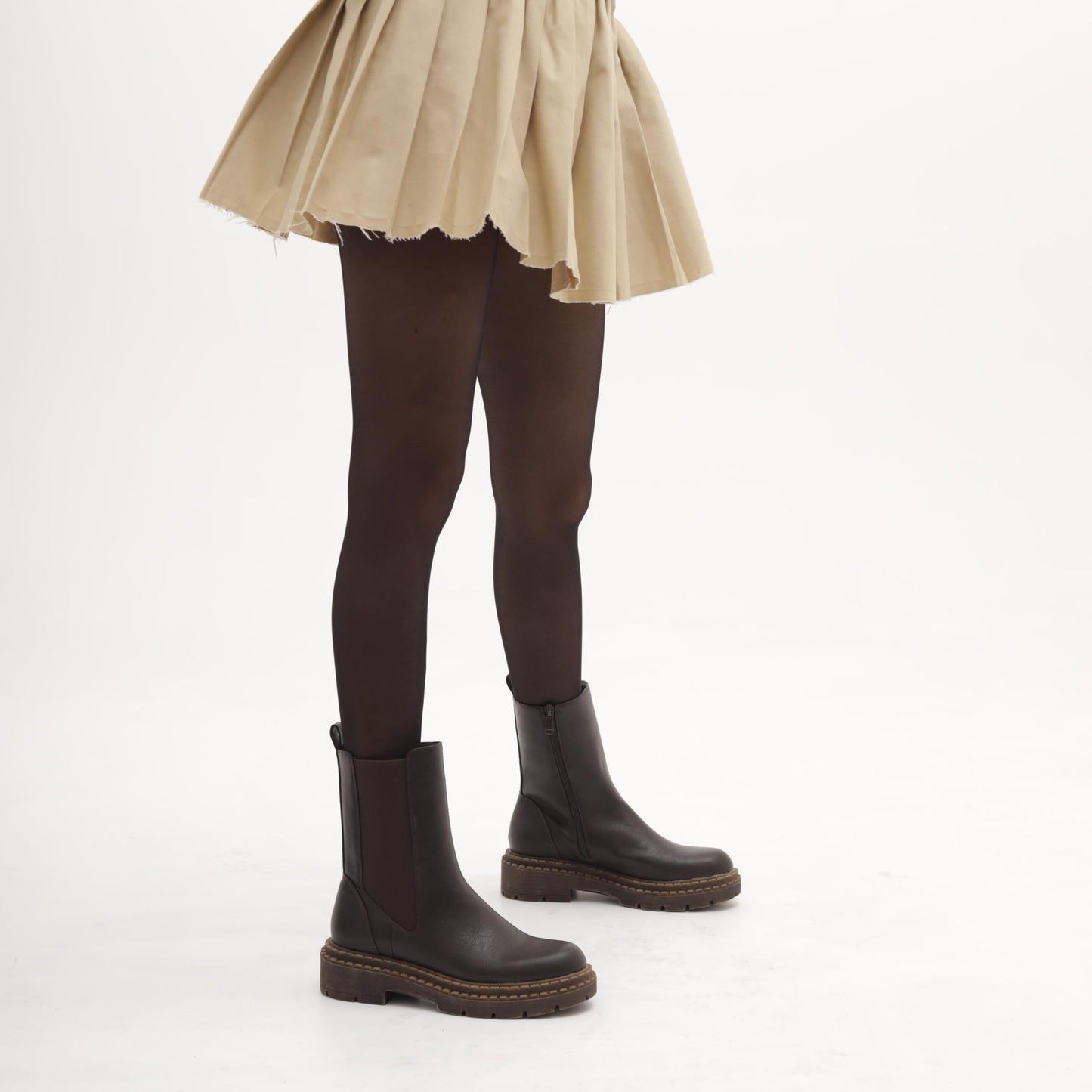 STIVALETTO ELASTICO E ZIP TESTA DI MORO 