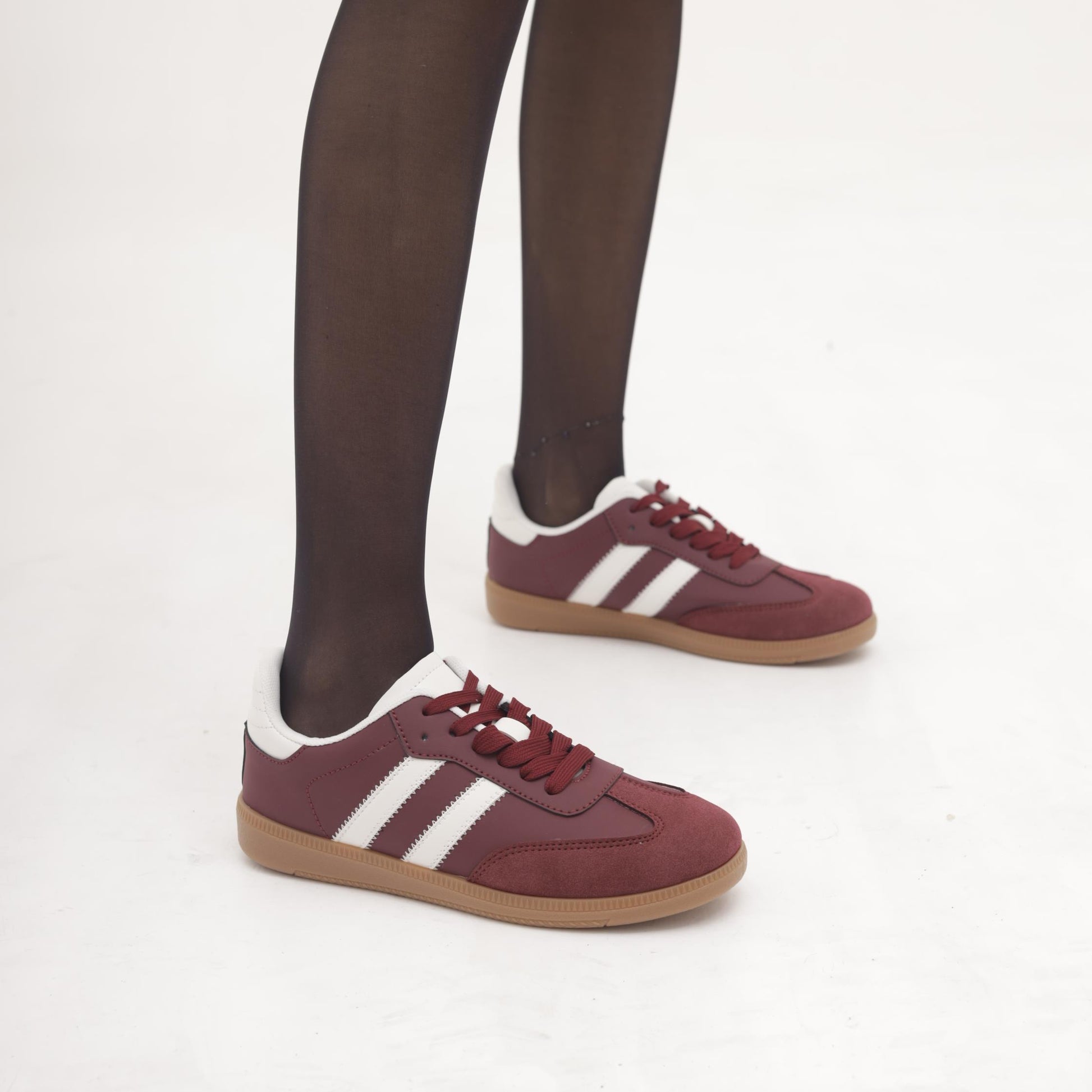 SNEAKERS FLAT BORDEAUX 