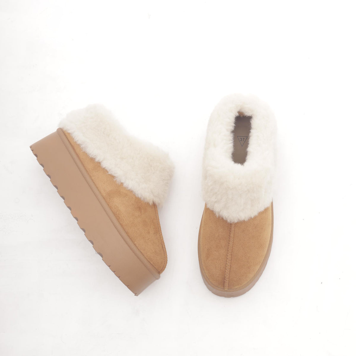 SLIPPER MAMMUT RISVOLTATO CUOIO 