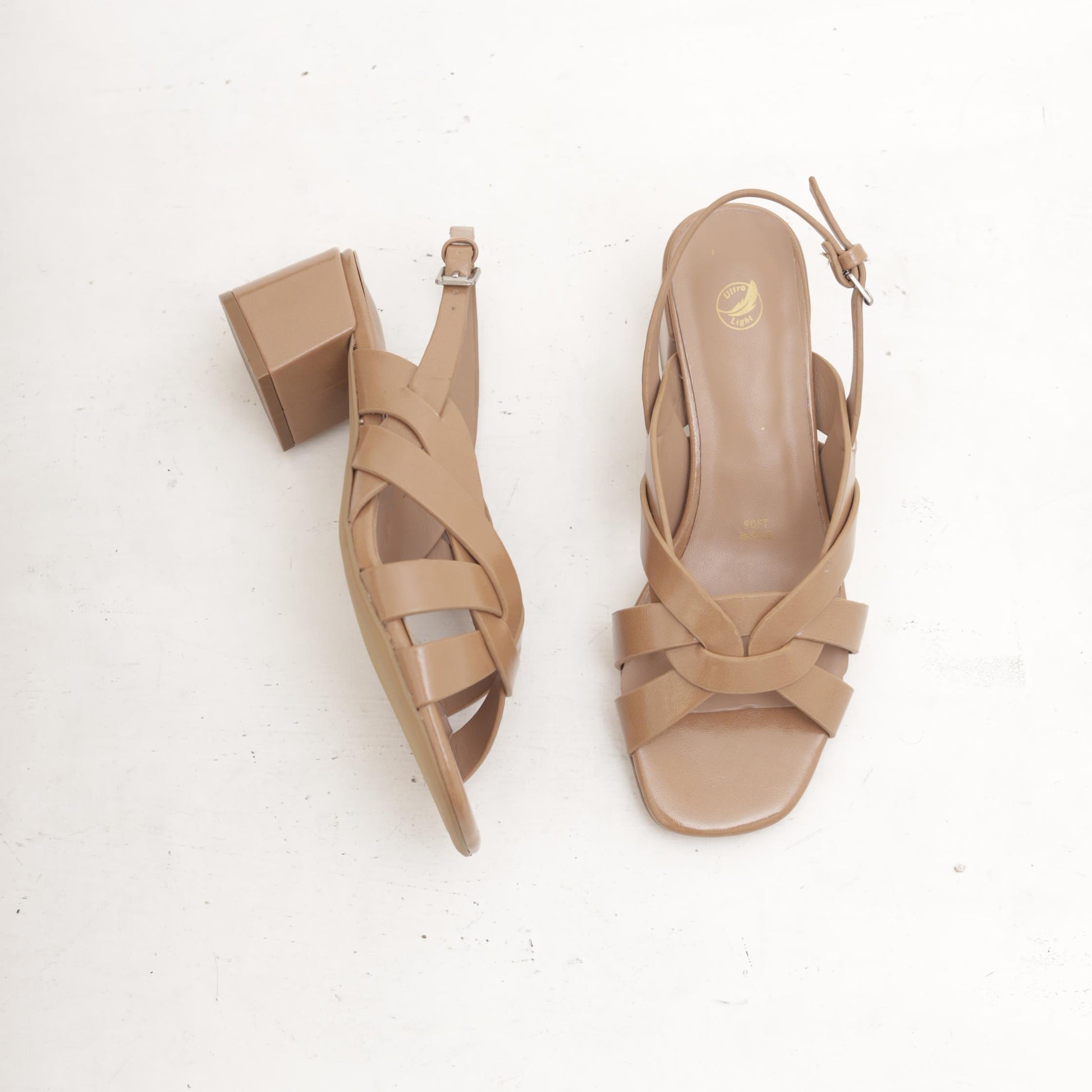 SANDALO FASCE INCROCIATE BASSO DARK NUDE 