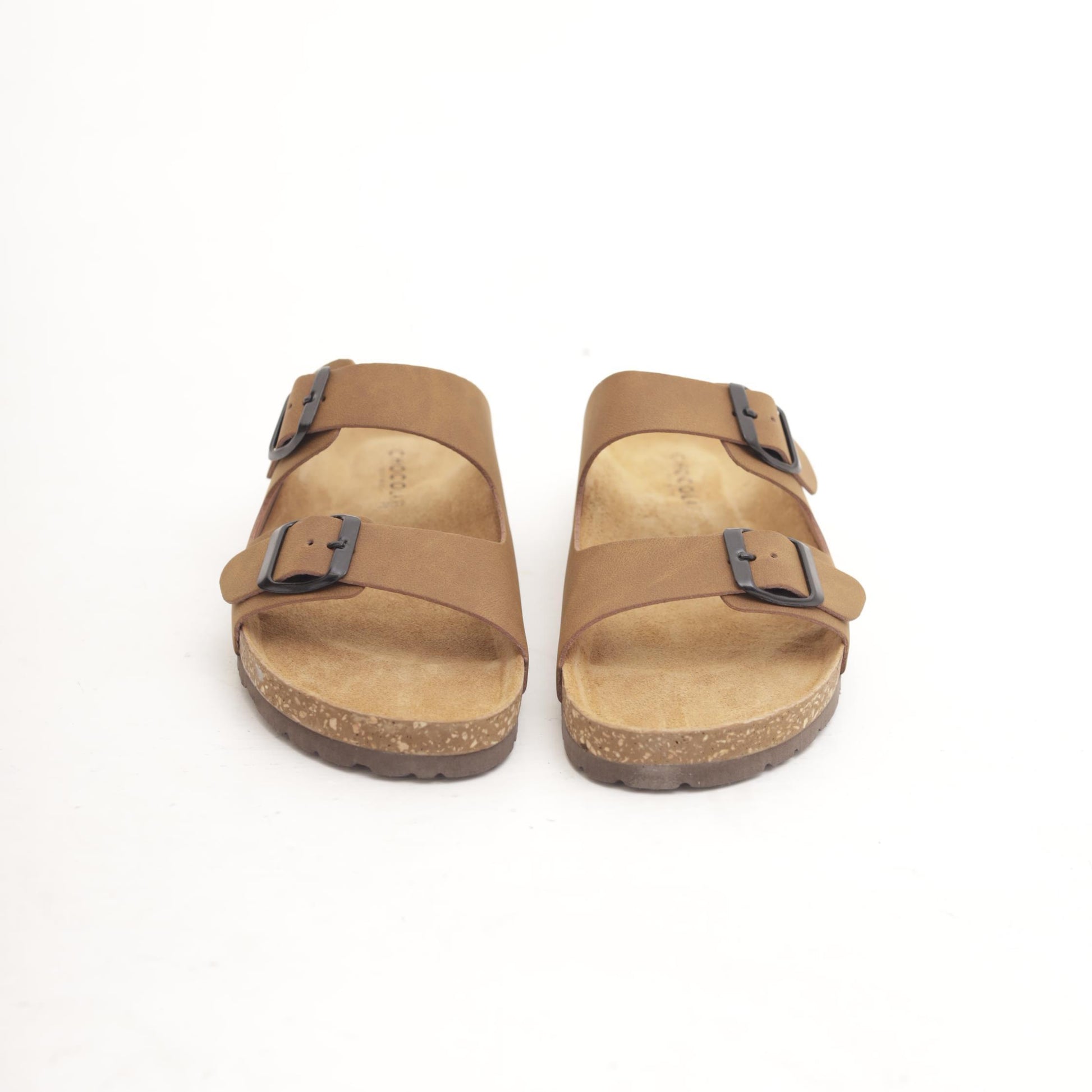 SANDALO BIO DOPPIA FASCIA MARRONE 