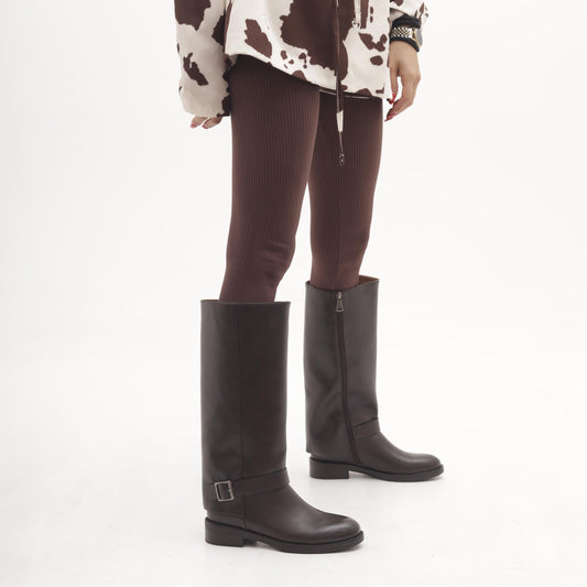 STIVALE CAVALLERIZZO RISVOLTATO TESTA DI MORO MP2753-2PUTM CHOCOLA