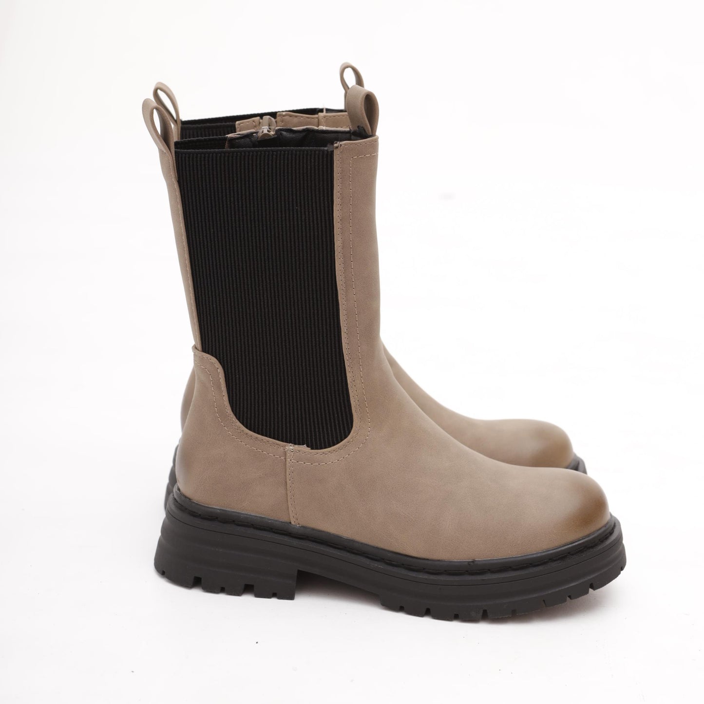 STIVALETTO ELASTICO E ZIP TORTORA 