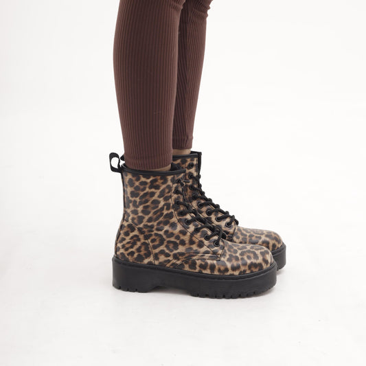 ANFIBIO 8 BUCHI PLATFORM LEOPARDO MT89PULE CHOCOLA