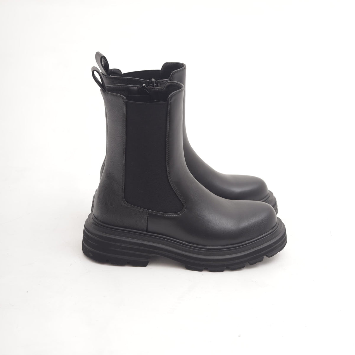 STIVALETTO ELASTICO E ZIP NERO 