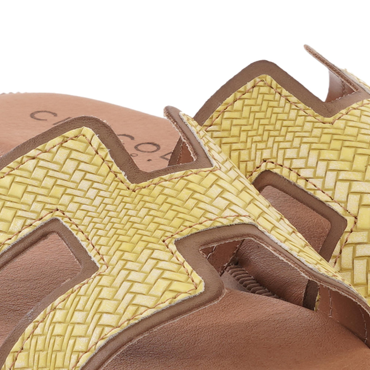 CIABATTINA H INTRECCIATO GIALLO<BR/><BR/><BR/> 